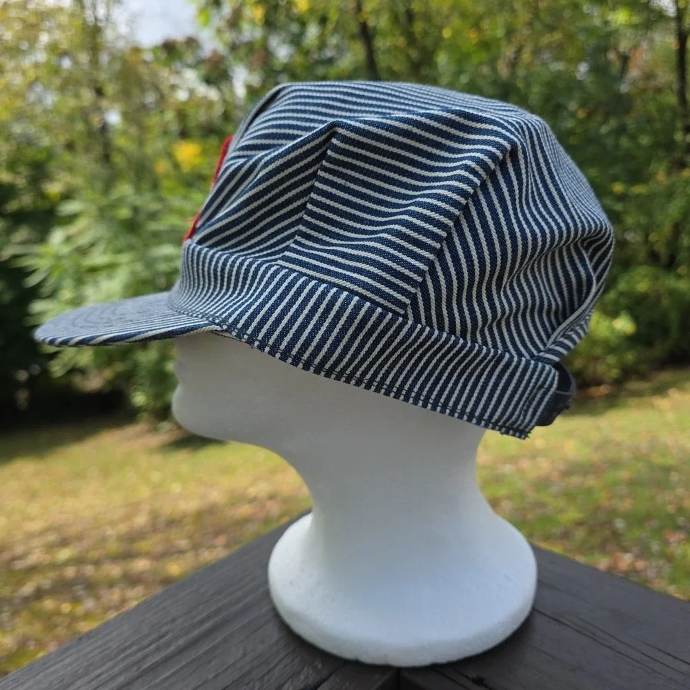 Vintage Box Car Willie Denim‎ Hat Autograph Conductor Snapback OSFM